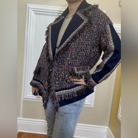 NWOT Multicolor Tweed Women Jacket - Picture 3 of 13